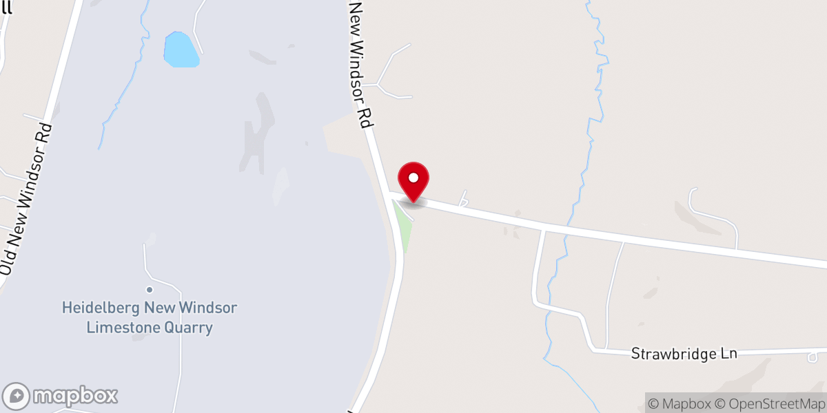 Map showing location of Strawbridge Community Church