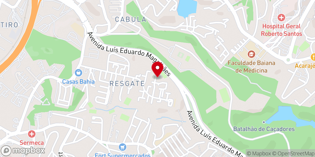 Map showing location of Capela Nossa Senhora do Monte Calvário