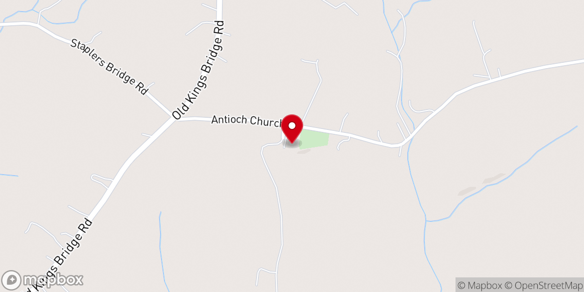 Map showing location of Antioch United Methodist Church