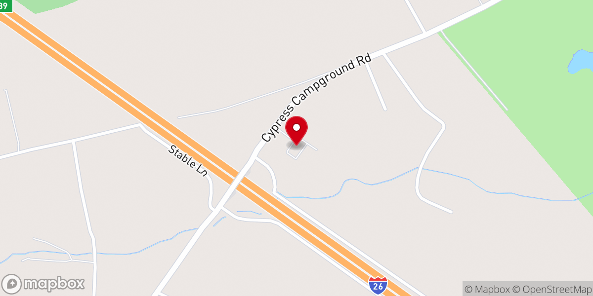 Map showing location of Faith Church - Ridgeville