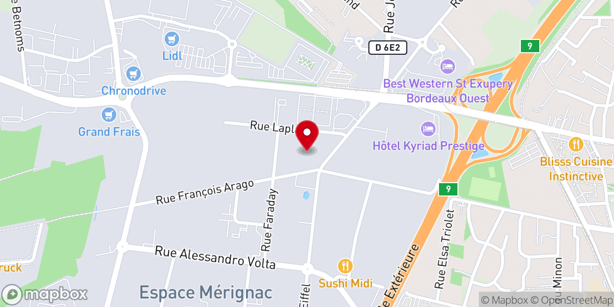 Map showing location of Charisma Eglise Chretienne Bordeaux