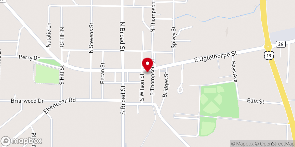 Map showing location of Shepherds staff apostolic church & apostles heart ministries