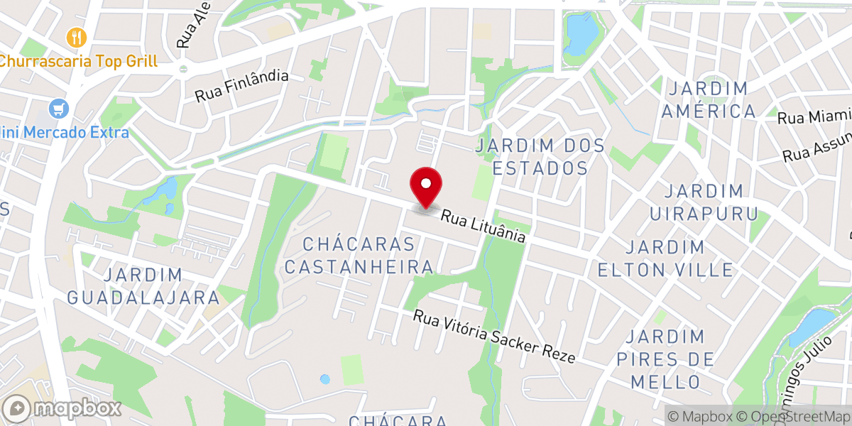 Map showing location of Paz Church Sorocaba