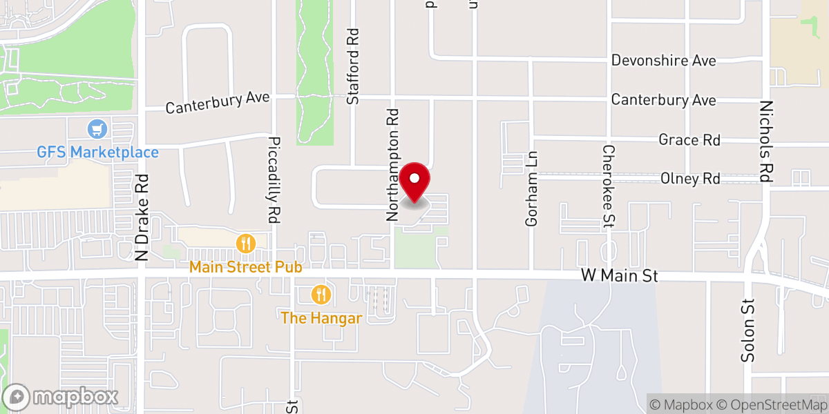 Map showing location of Westwood Christian Reformed Church