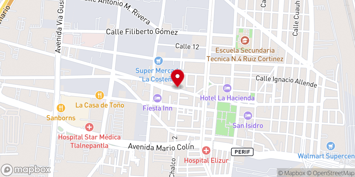 Map showing location of Curia Tlalnepantla