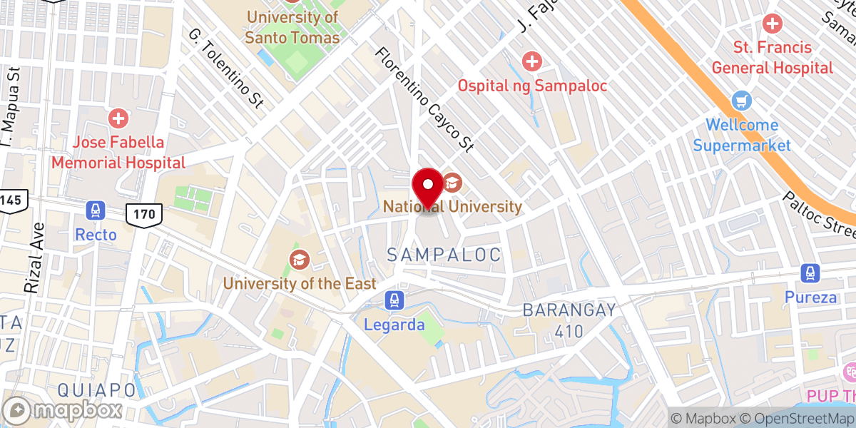 Map showing location of Archdiocesan Shrine of Our Lady of Loreto