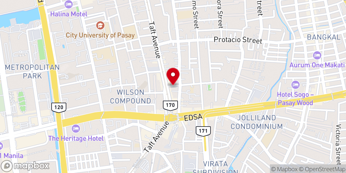Map showing location of Pentecostal Missionary Church of Christ - Pasay City