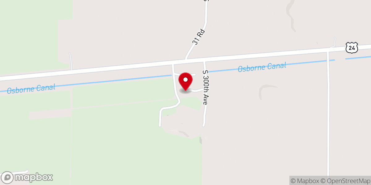 Map showing location of Woodston Camp