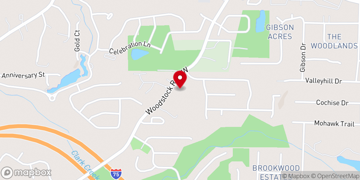 Map showing location of New Liberty Baptist Church