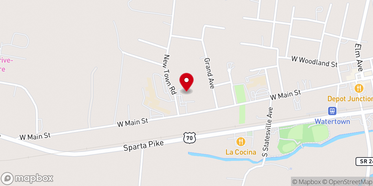 Map showing location of Round Lick Baptist Church - Food Distribution Center