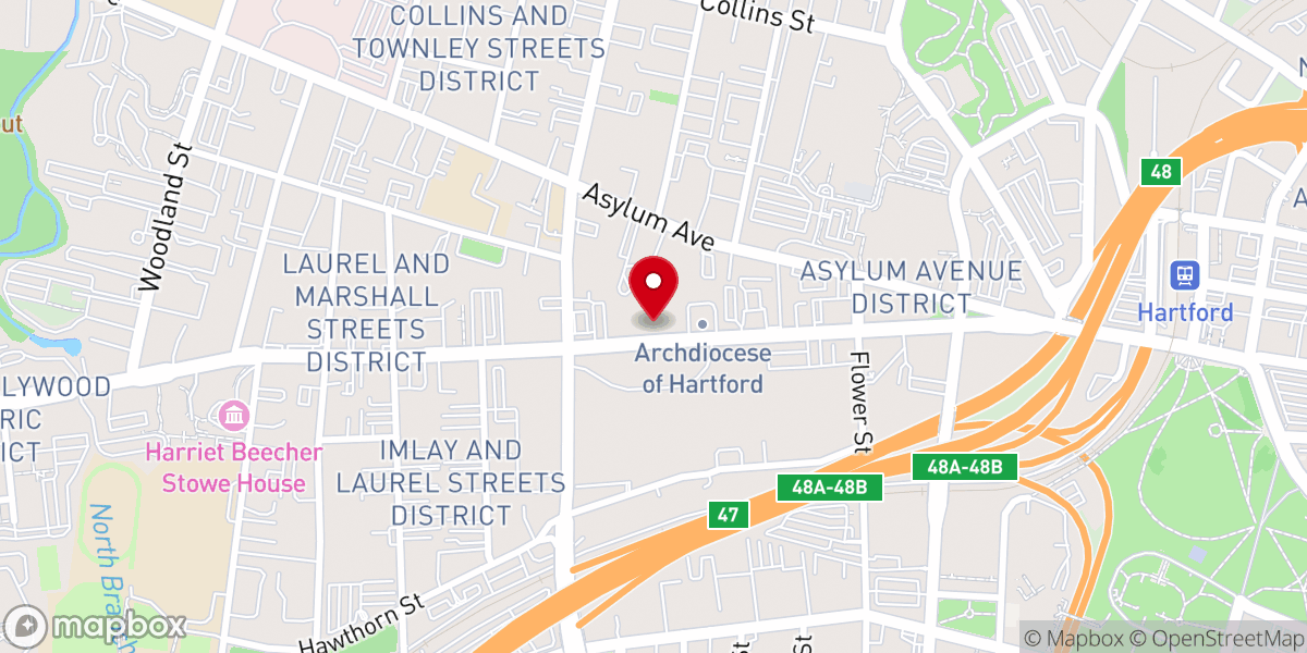 Map showing location of Cathedral of Saint Joseph