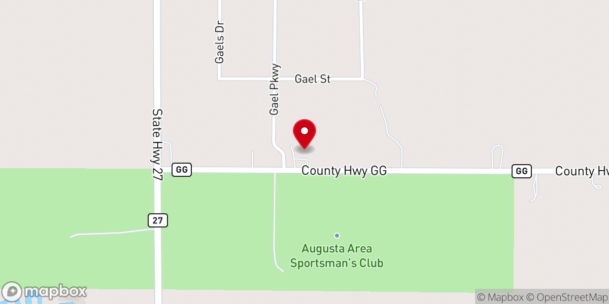 Map showing location of Augusta Mennonite Church