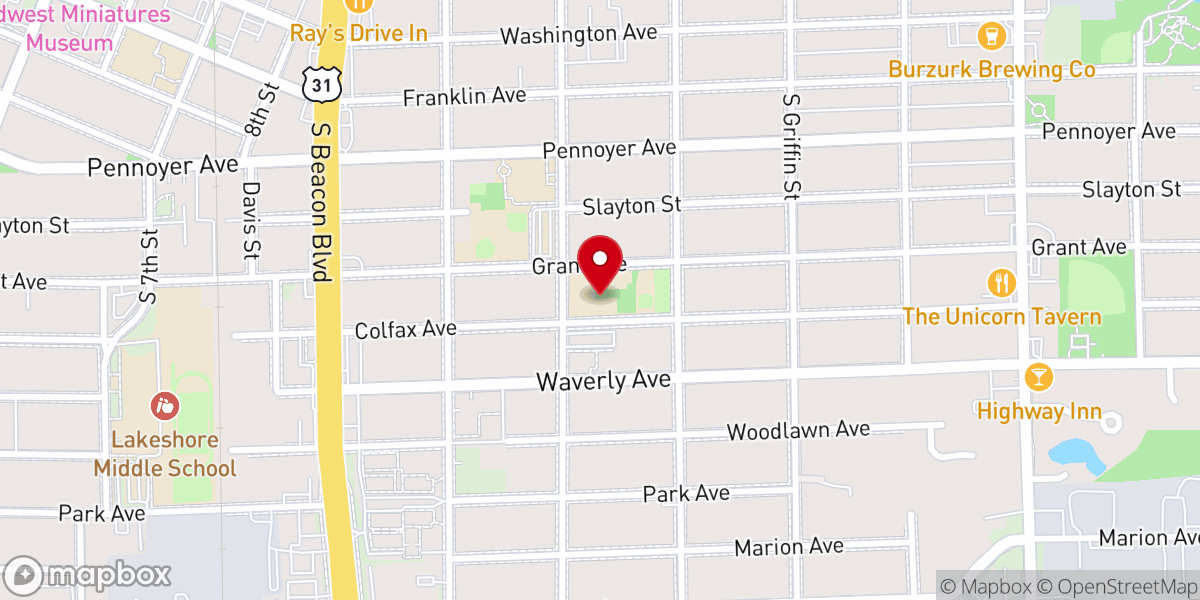 Map showing location of Grand Haven Christian School