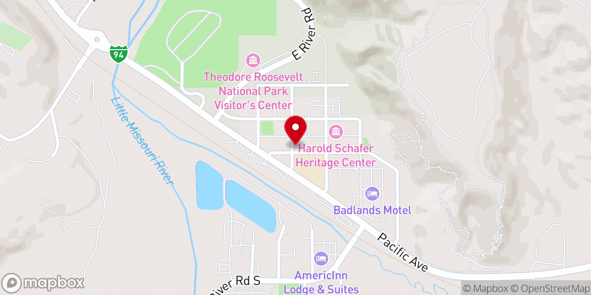 Map showing location of Medora