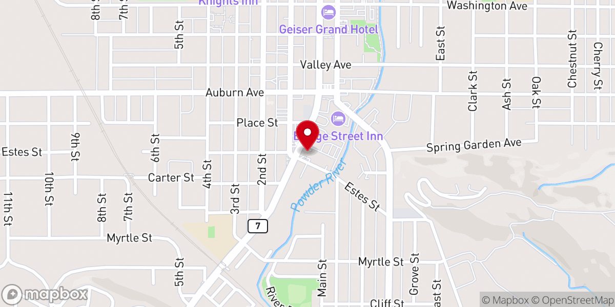 Map showing location of Gray's West & Co Pioneer Chapel