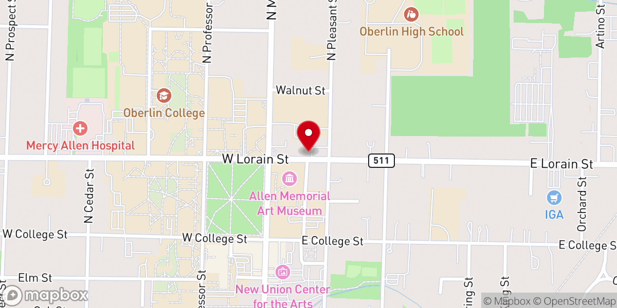 Map showing location of Peace Community Church