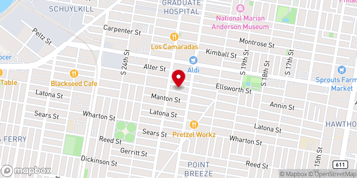 Map showing location of Greater Faith Ministries Inc