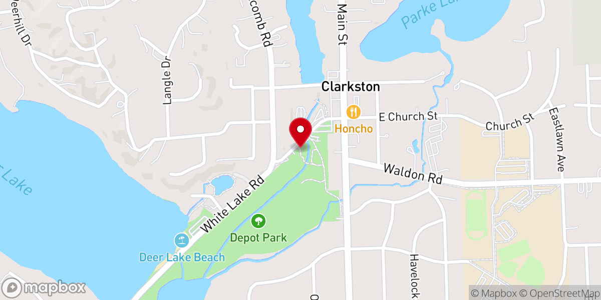 Map showing location of Depot Park