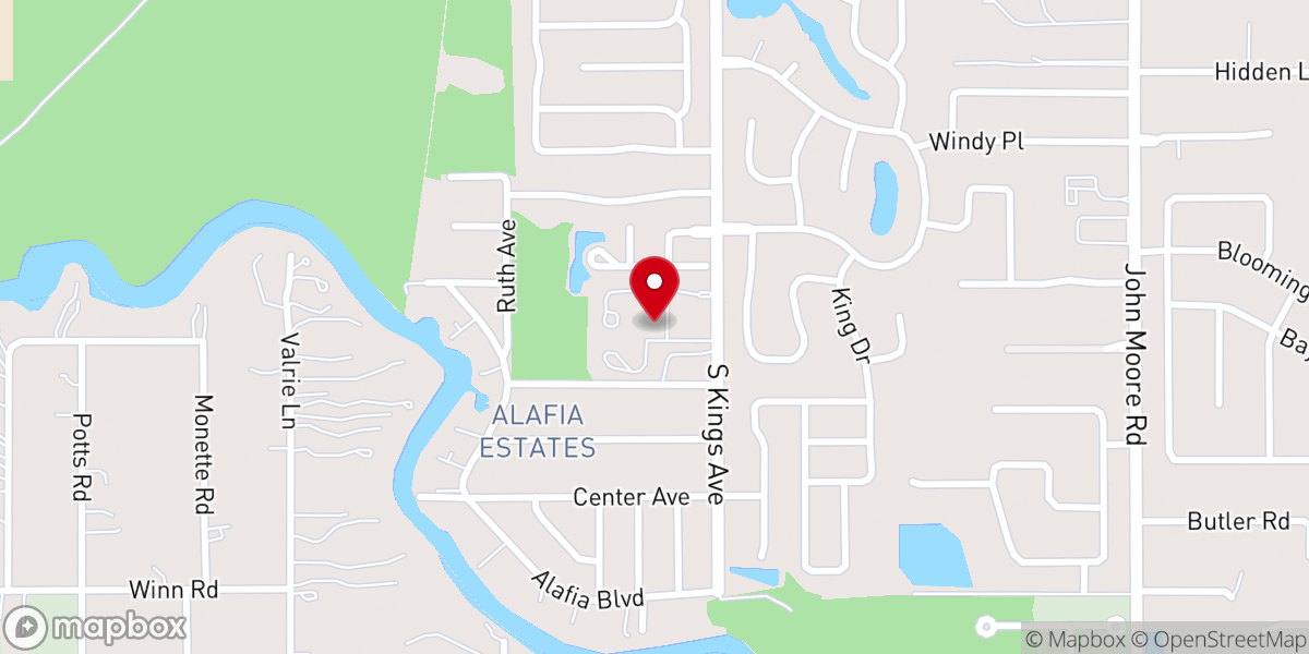 Map showing location of Sacred Heart Knanaya Forane Church Tampa Florida