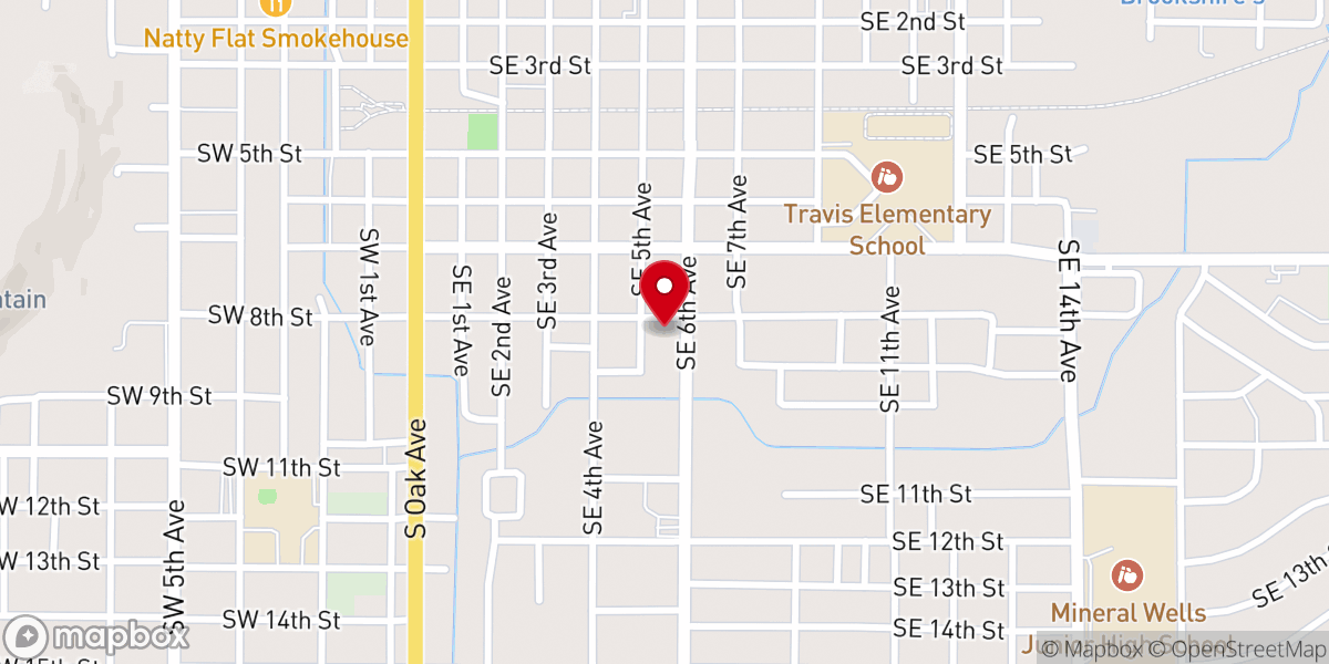 Map showing location of Sixth Avenue Church of Christ