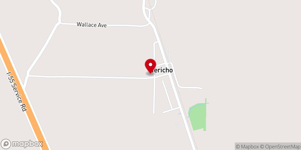 Map showing location of Lake Grove Baptist Church