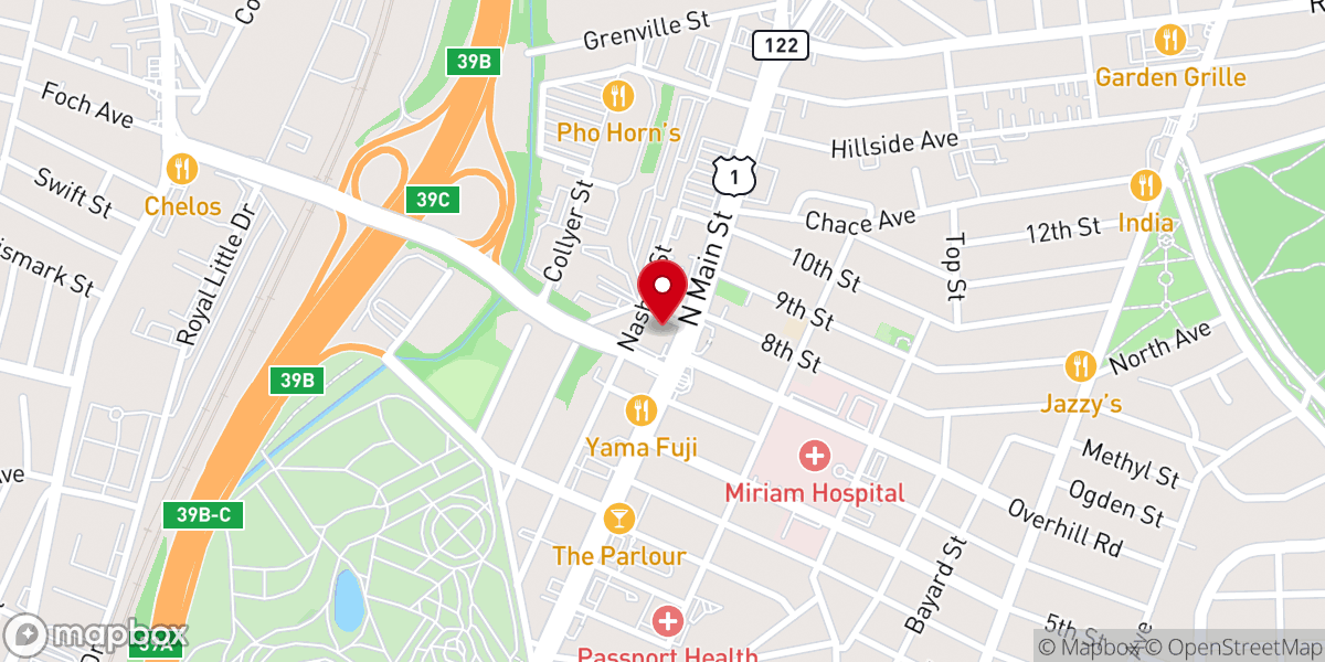 Map showing location of St. Raymond's Church