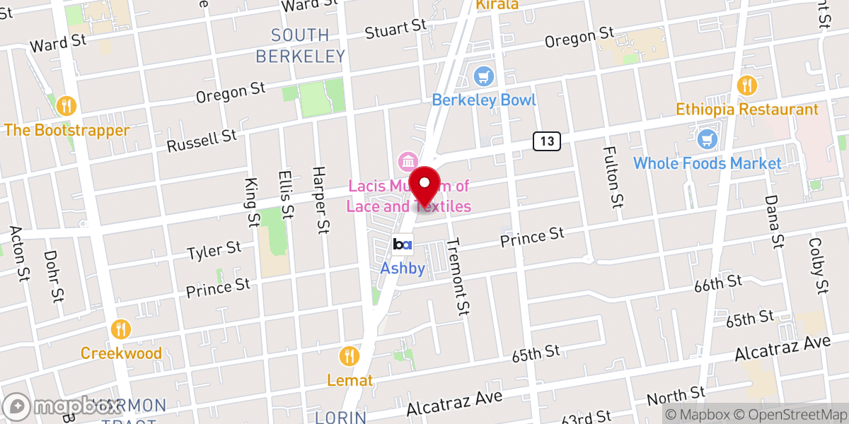 Map showing location of Berkeley Chapel of the Flowers