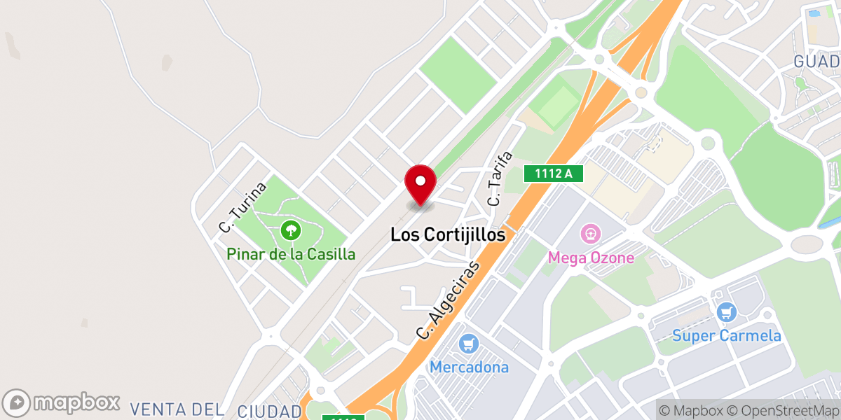 Map showing location of Iglesia de Juan Bautista