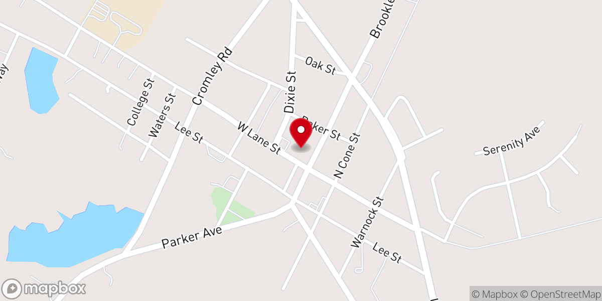 Map showing location of Brooklet Community Church Preschool