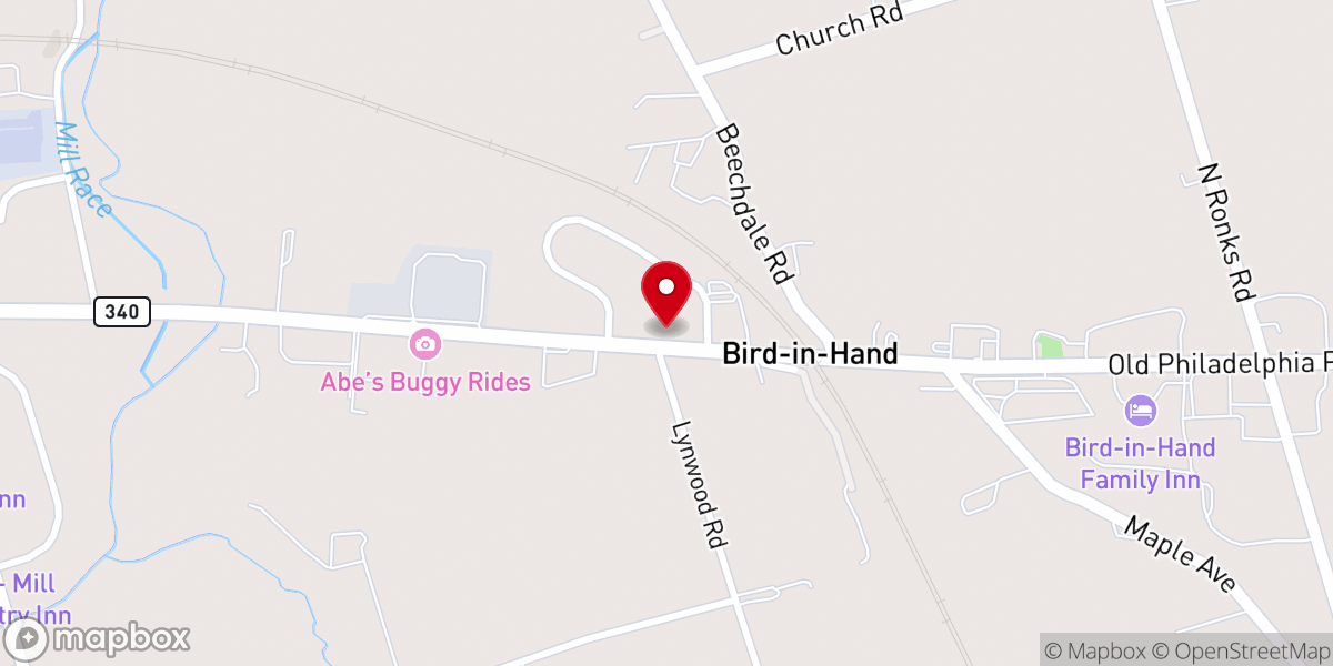 Map showing location of Lampeter Friends Meetinghouse