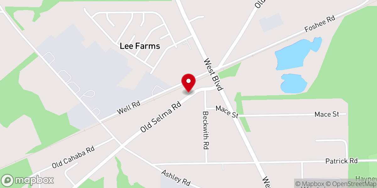 Map showing location of West Side Assembly of God Church
