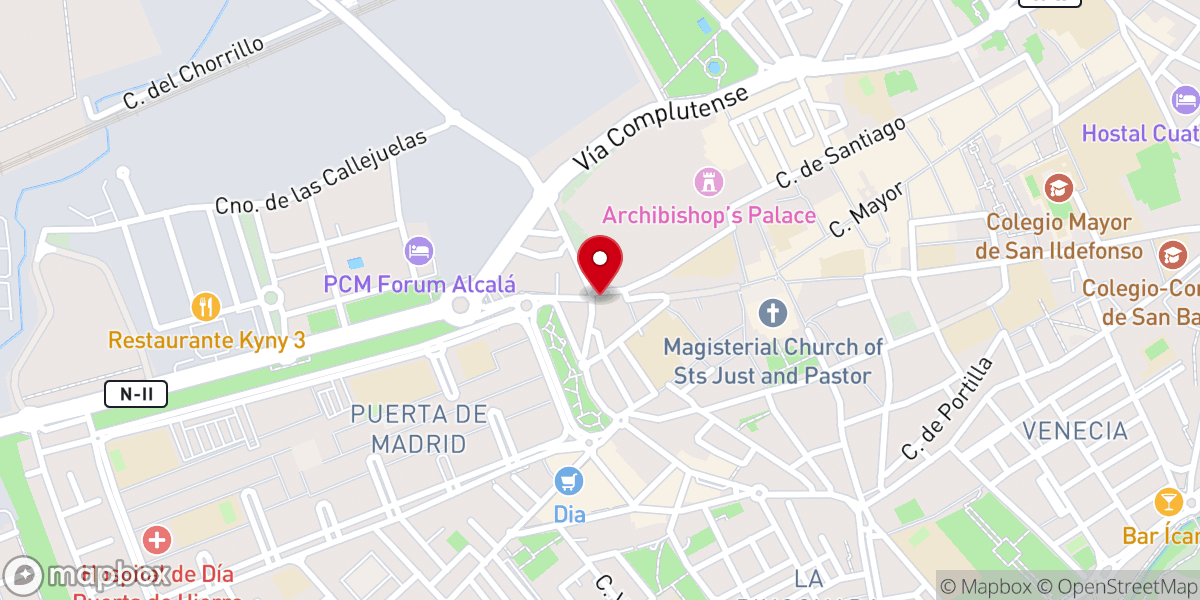 Map showing location of Puerta de Madrid