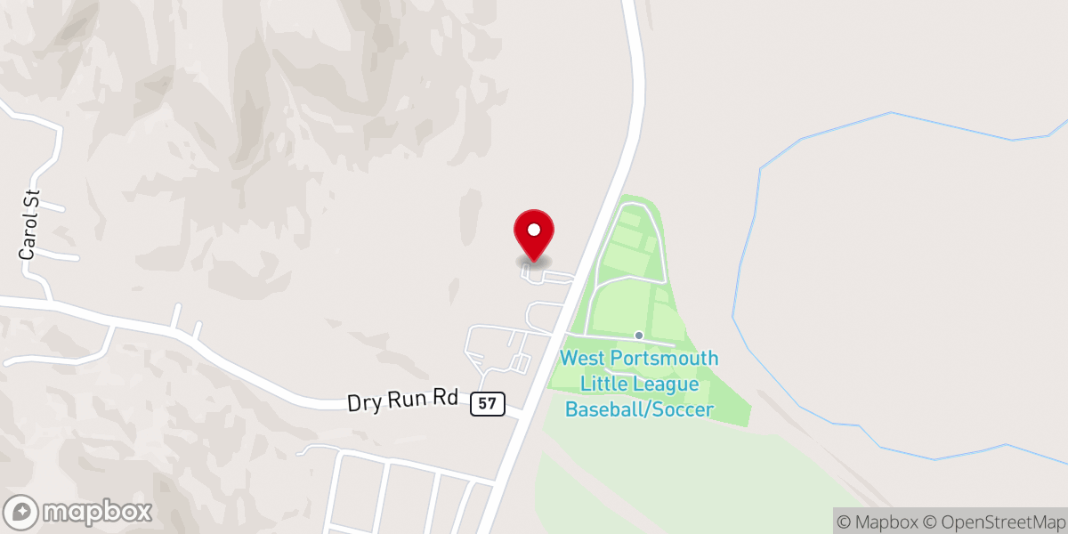 Map showing location of Victory Baptist Church