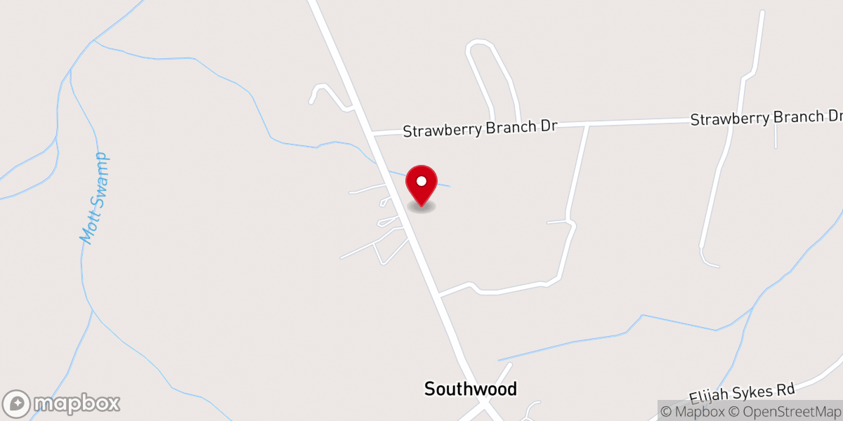 Map showing location of Southwood Memorial Christian