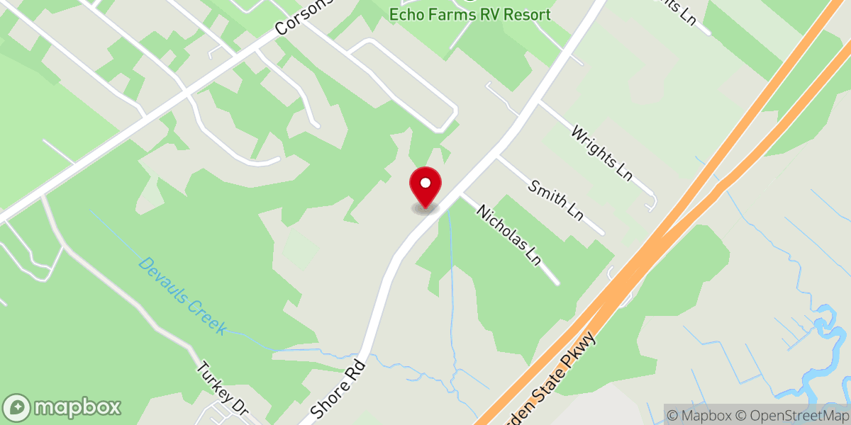Map showing location of Seaville United Methodist Church