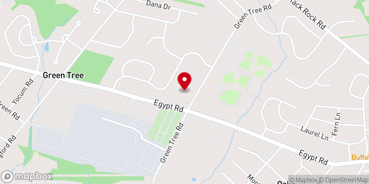 Map showing location of Green Tree Church