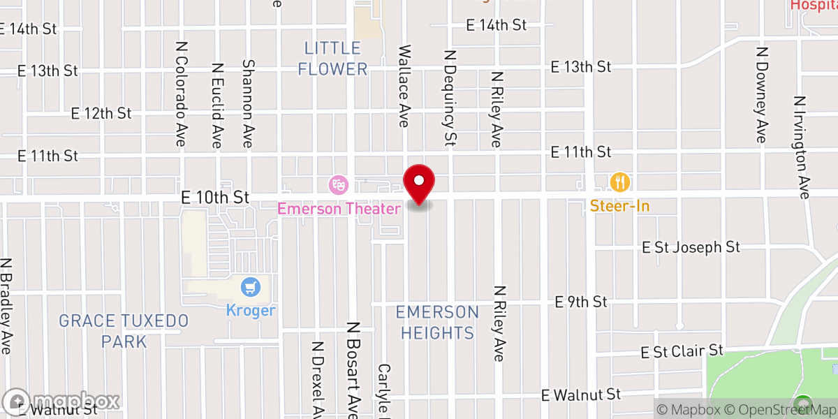 Map showing location of Wallace Street Evangelical Church