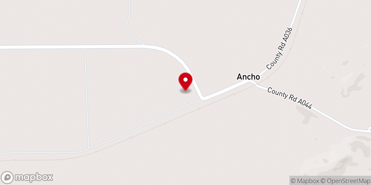 Map showing location of Ancho Community Presbyterian Church