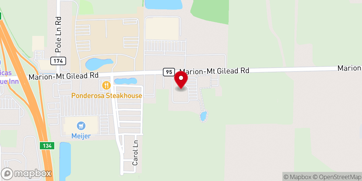 Map showing location of Dayspring Wesleyan Church