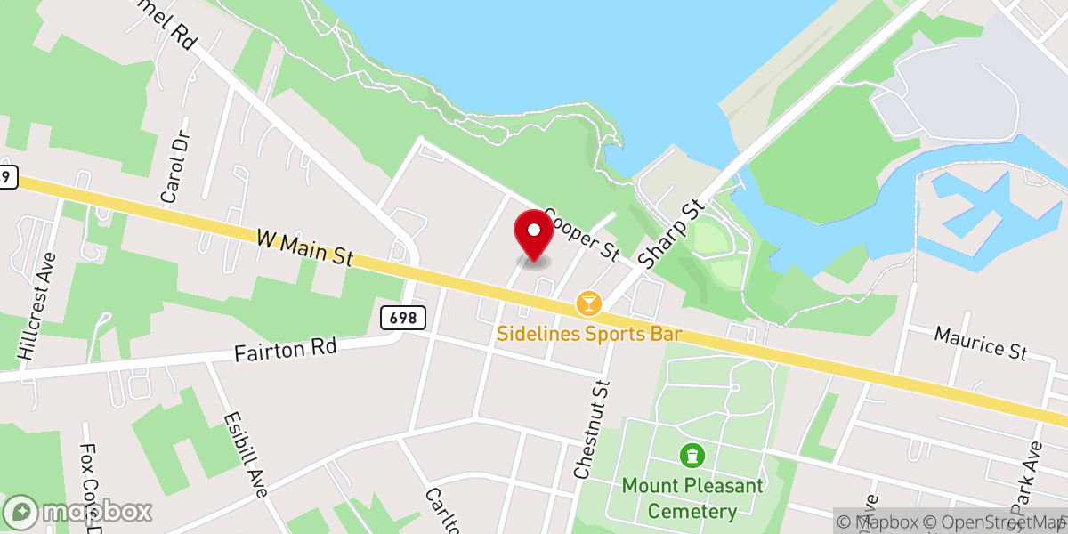 Map showing location of Mt. Pleasant United Methodist