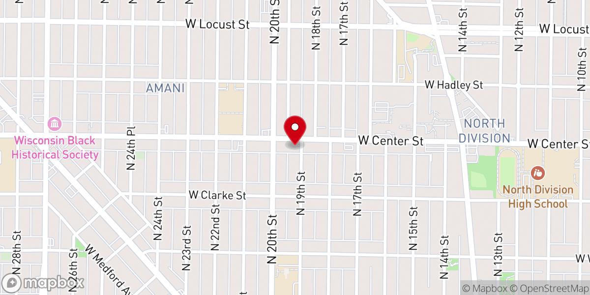 Map showing location of Allen Ebenezer Christian Methodist Episcopal Church
