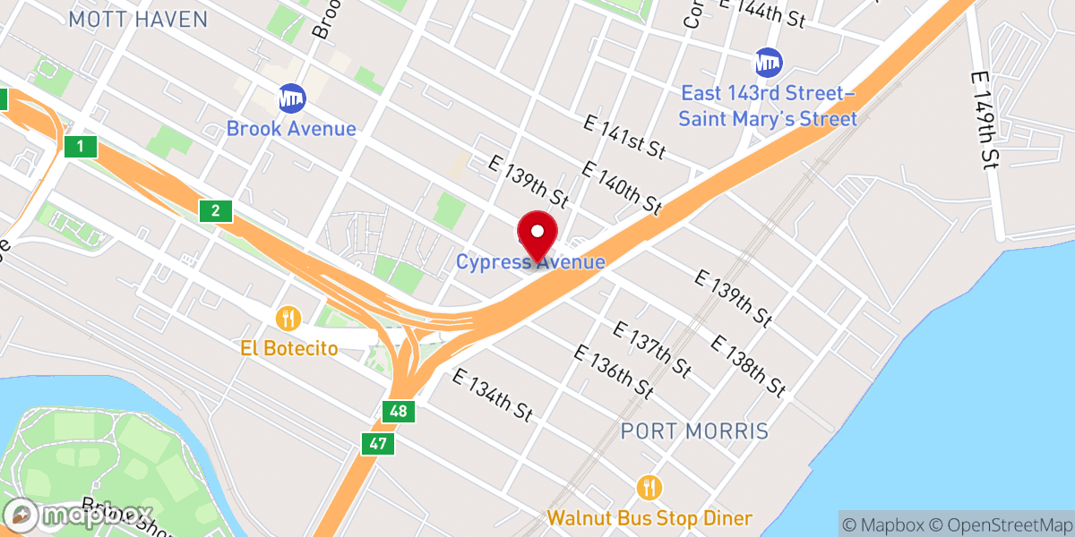 Map showing location of Uptown Rec Room