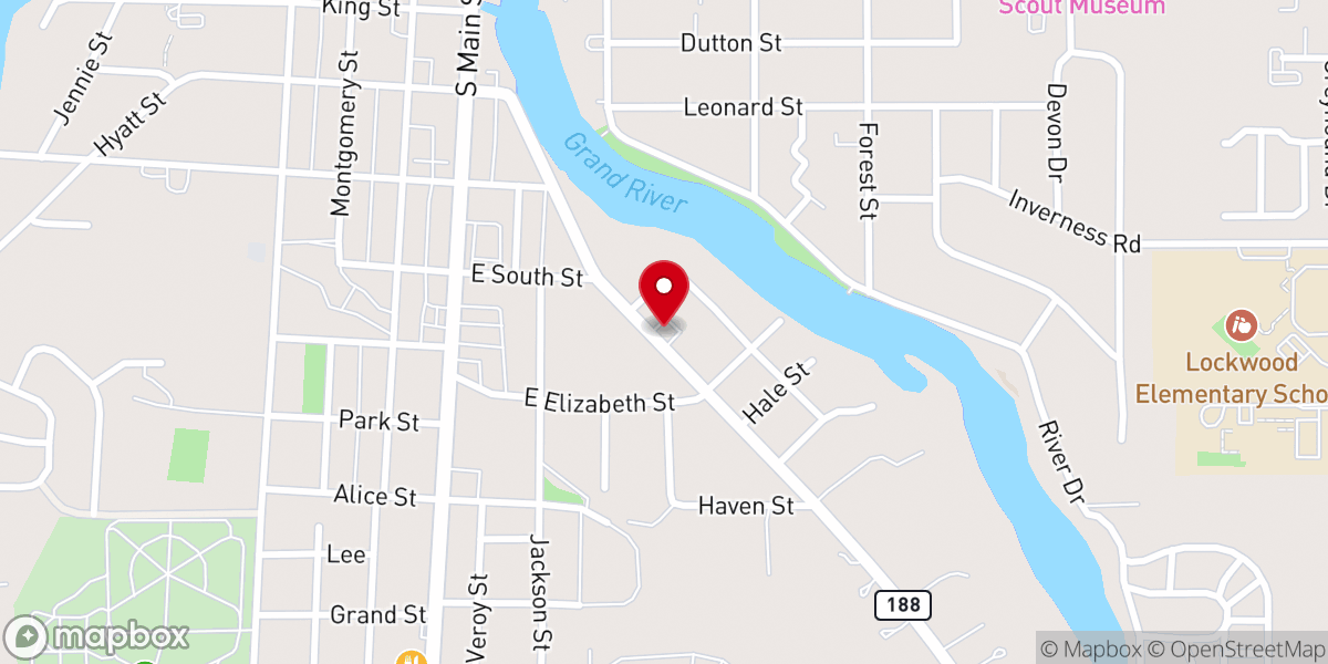 Map showing location of Calvary Grace Assembly