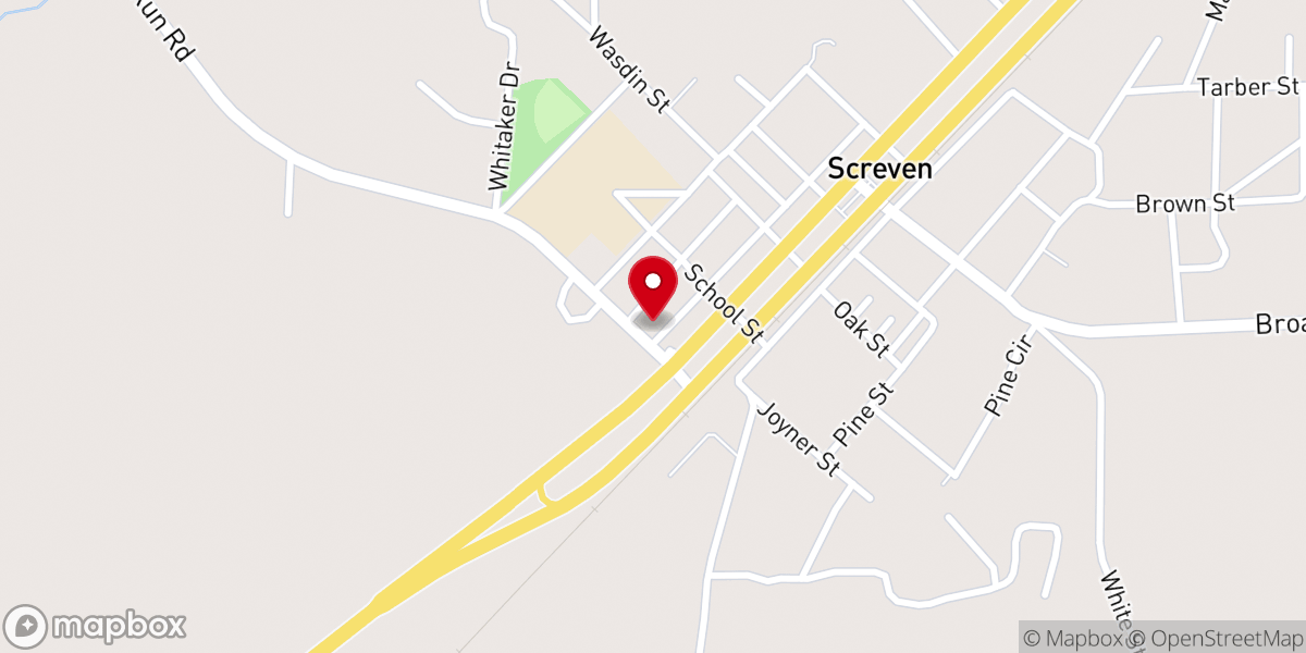 Map showing location of Salem Primitive Baptist Church