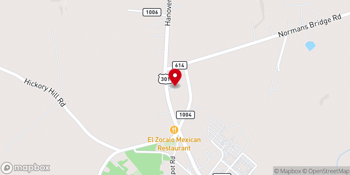 Map showing location of Calvary Episcopal Church