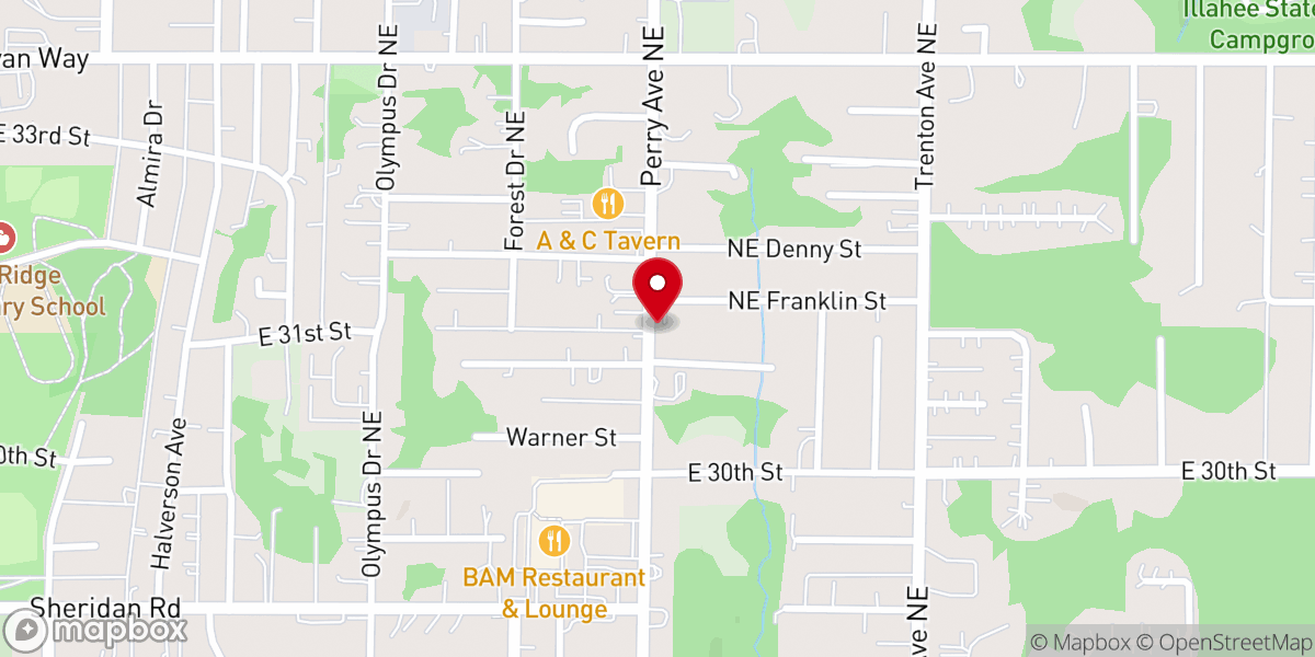 Map showing location of Perry Ave Chapel