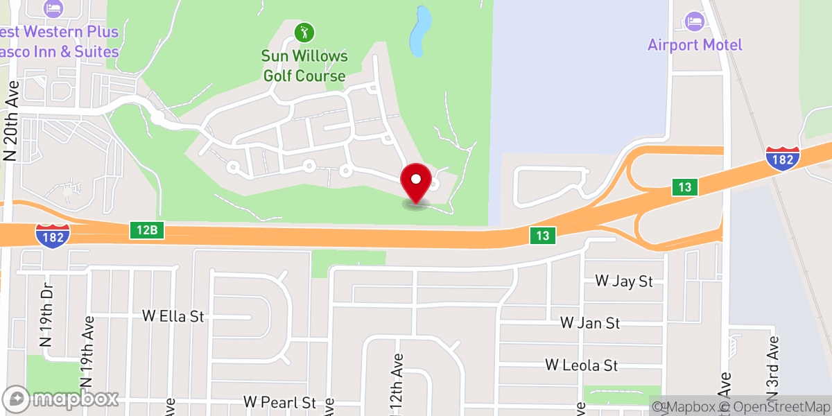 Map showing location of St Nectarios Greek Orthodox Mission Church