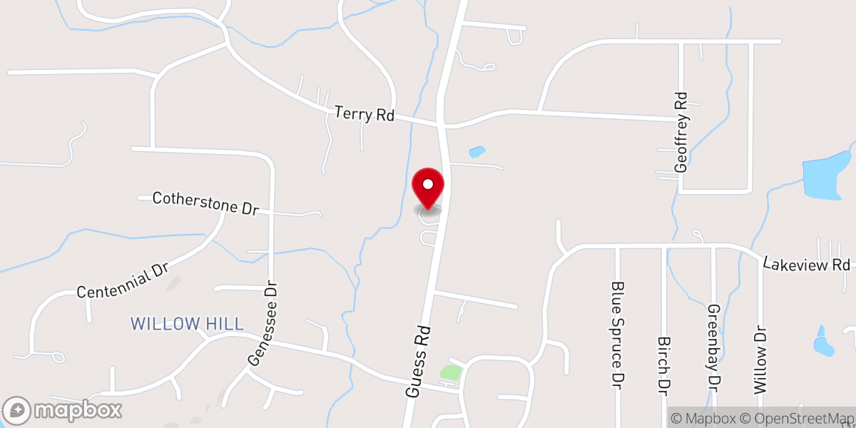 Map showing location of Cornerstone Bible Church