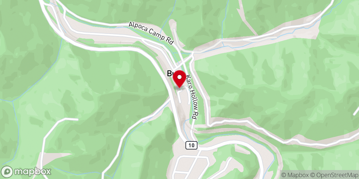 Map showing location of Bud Alpoca United Methodist Church