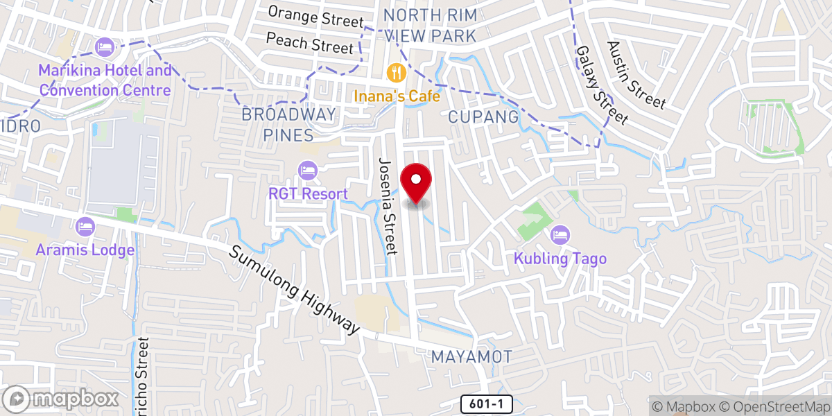 Map showing location of United Pentecostal Church Lower Antipolo